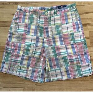 Vineyard Vines Shorts Mens 35 Pink Patchwork Chino Casual Cotton Club Short